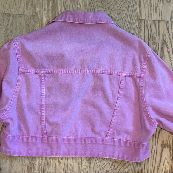 FARM Rio Pink Denim crop Jacket - Picture 8 of 11